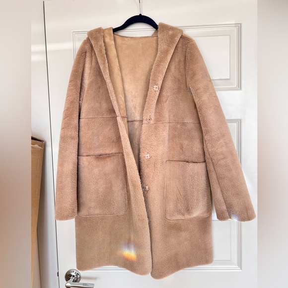 Zara  double face velvet & fur Puffer coat /,small size - Picture 16 of 16
